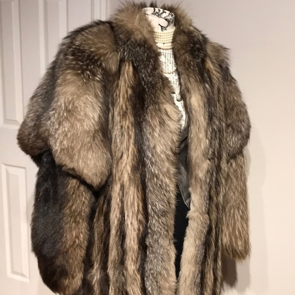 Paul Magder Cape Fur Beaver Long Hair Collar long - Picture 2 of 7